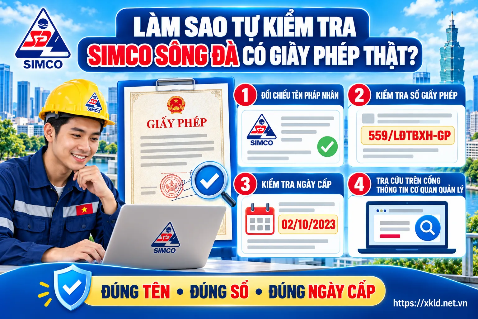 Làm sao tự kiểm tra SIMCO Sông Đà có giấy phép thật
